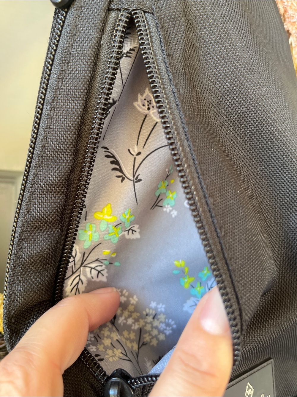 Vera Bradley Black Compact Sling Backpack - Picture 3 of 11